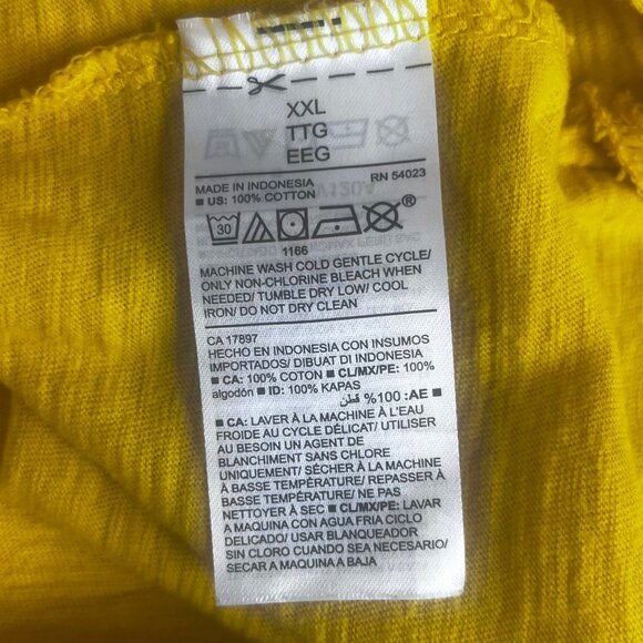 Old Navy Lace Ruffle Shirt Womens Size XXL Yellow Casual - Picture 7 of 7